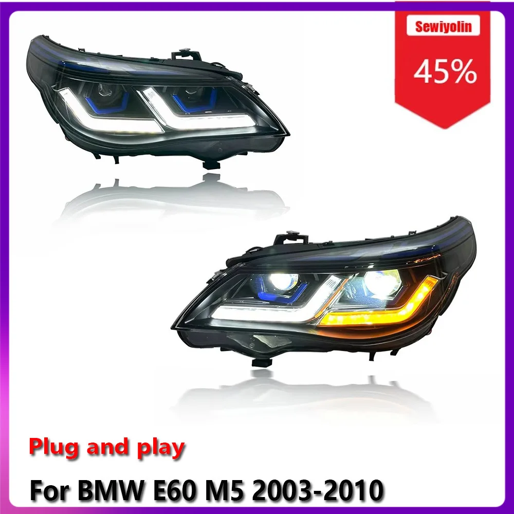 

Car LED Headlight Accessories For BMW E60 M5 2003-2010 DRL Brake Turn Signal Lamp Plug And Play