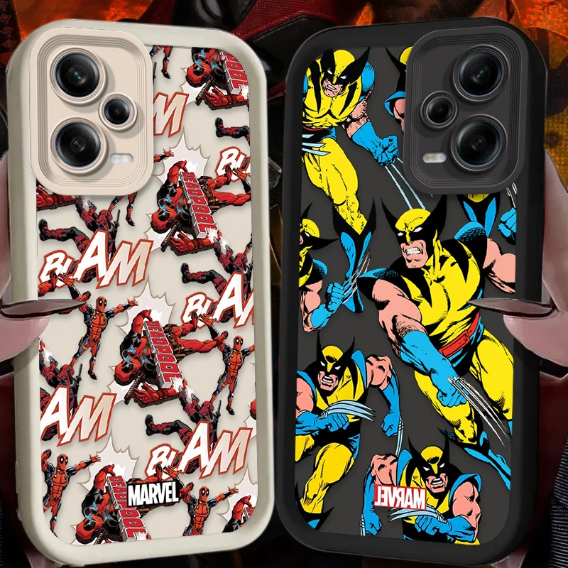 Marvel Deadpool Wolverine Case for Xiaomi POCO X6 X5 X4 GT X3 NFC F3 F4 F5 F6 M5S C65 M6 Pro 4G 13T 12T 11T 13 12 11 Lite 5G NE