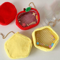 Star Apple shape 10cm Doll Pouch Bag Pendant ItaBag Transparent Doll Bag PVC Outdoor Display Bag Clear Plush Pouch