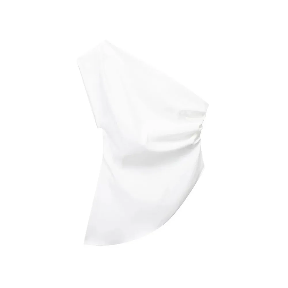 Asymmetric Tirt Women's Faion Trend Spicy Girl Cele Spring 2025 Other Material 00% New Ladies' Top Trendy Streetwear