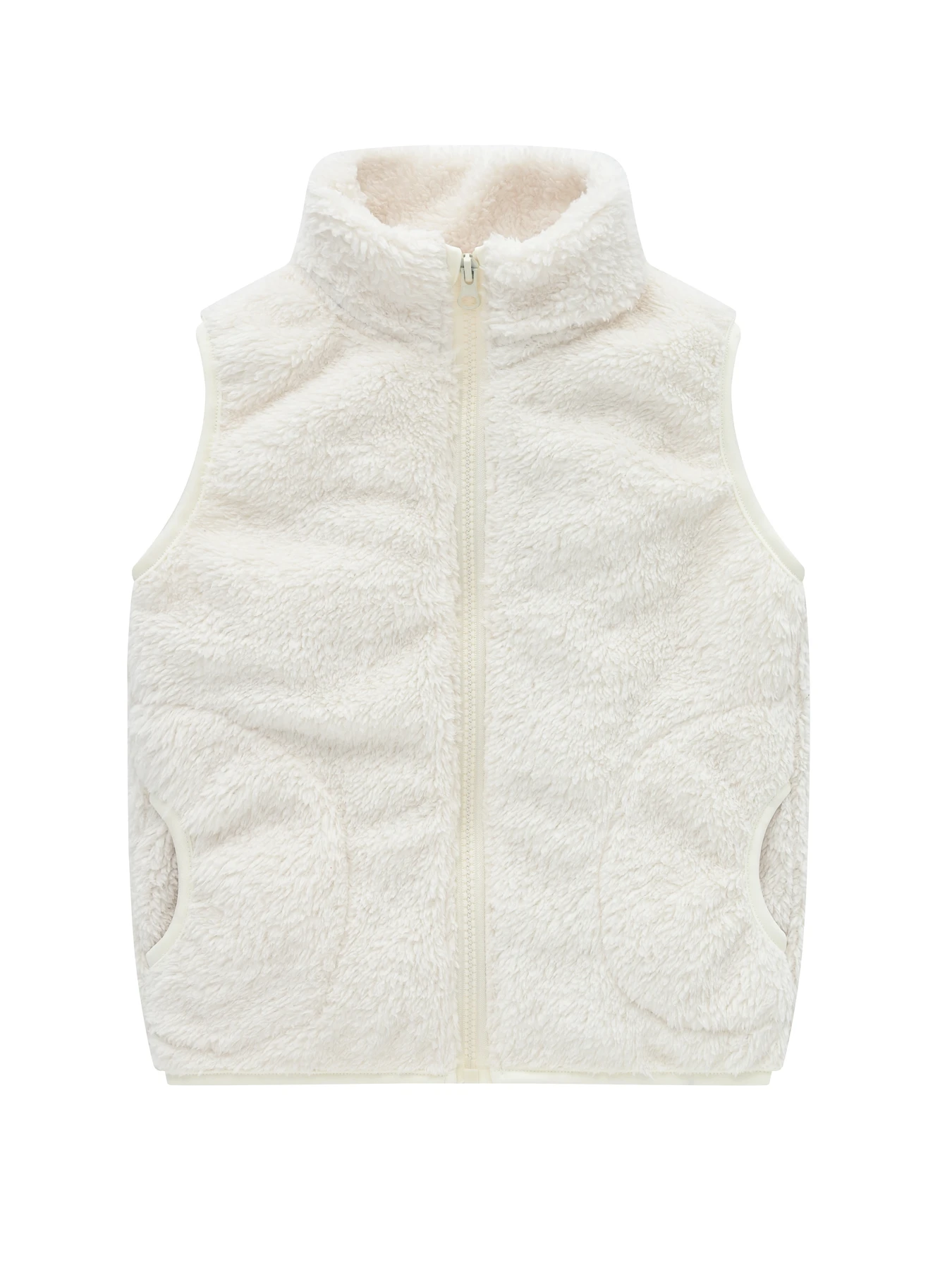New Zhongda Children's Leisure Warm Velvet Men's and Women's Vest Korean Edition with Pocket Stand up Collar Wool Sweater Vest C