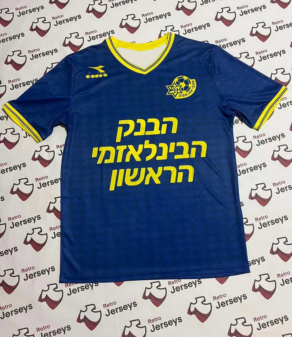 Maccabi Tel Aviv Shirt 1991-1992 Home Retro 3D Gym Clothes Man T-shirt Men Long Sleeve T-shirts Sporty Top Women Clothing Golf