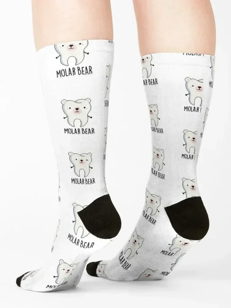 Molar Bear Funny Tooth Puns Socks christmas gift compression Women's Socks Men's