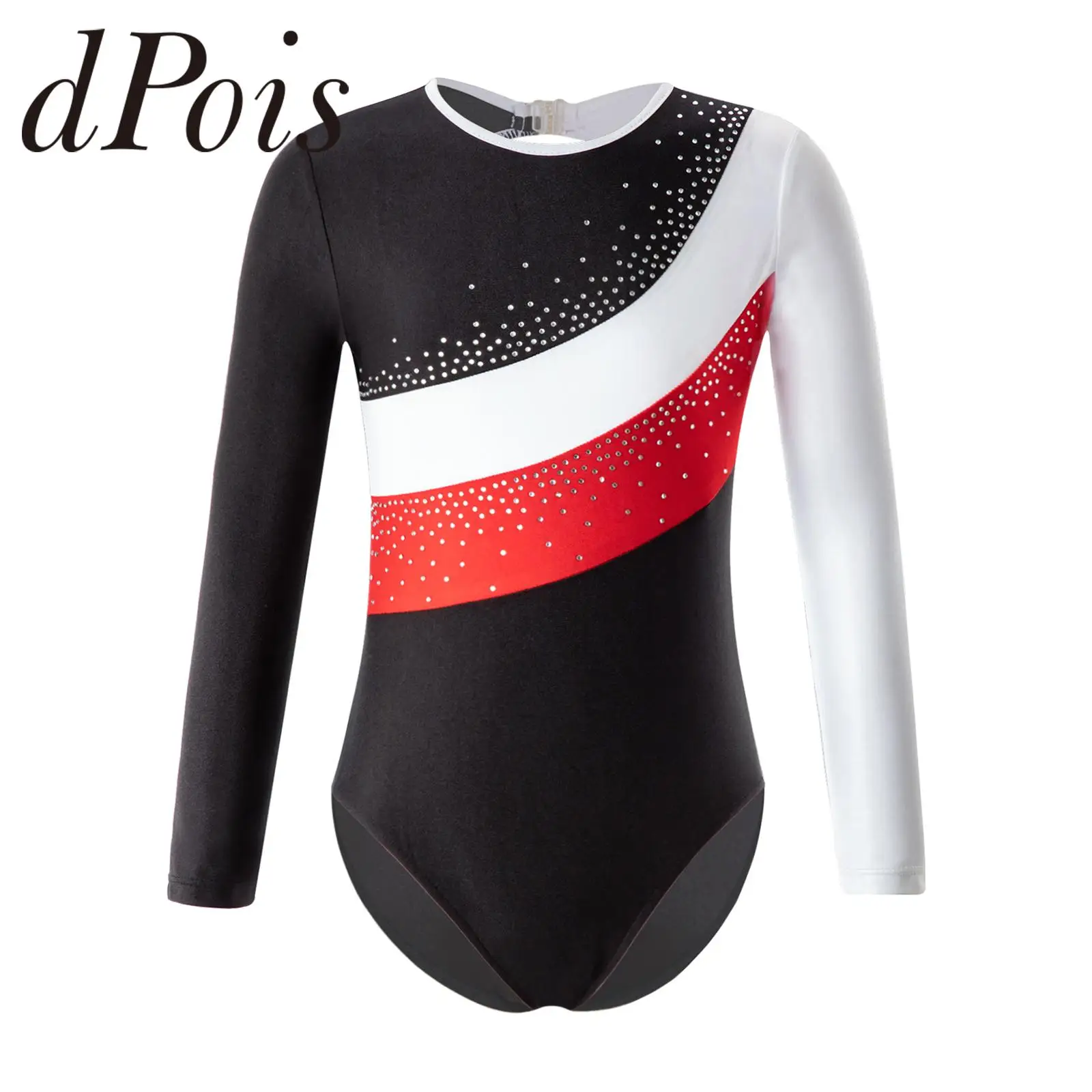 Teens Gymnastics Leotard for Girl Kids Long Sleeve Ballet Tutu Dance Leotards Ice Skating Jumpsuit Children Gymnastic Bodysuit