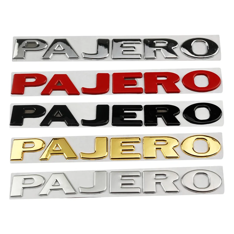 

Car Metal Rear Trunk Side Door Letters Words Logo Badge Emblem Decals Sticker For Mitsubishi PAJERO Styling Auto Accessories