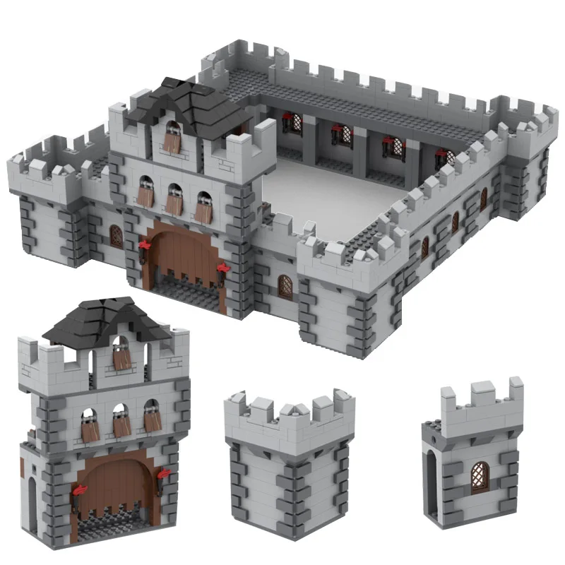 Medieval Rome Knight Castle Building Block Military Base Weapon Tower Siege Vehicle Hammer Tent Soldiers Figures MOC Bricks Toys