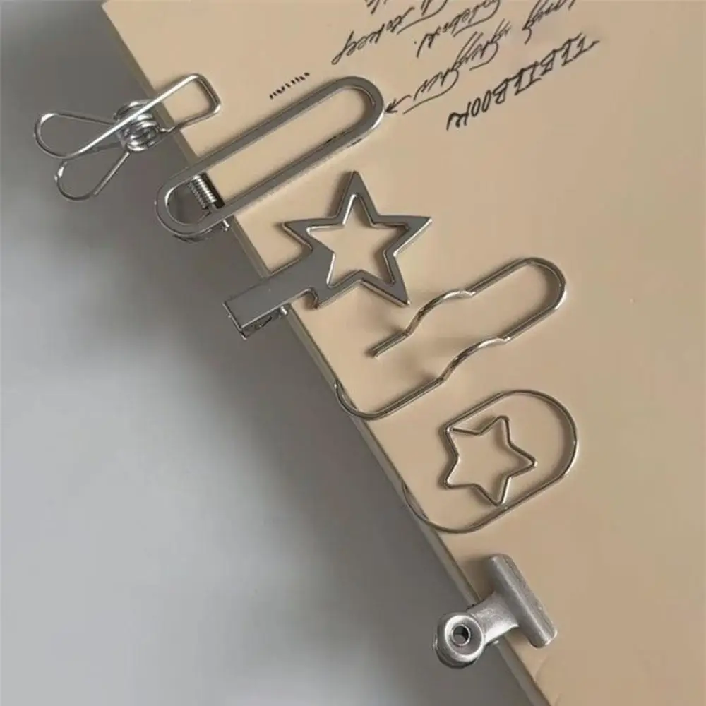 12 шт. скрепки для бумаг, металлические зажимы со звездами, зажимы для переплета, заколки для фотографий, скрепки для бумаг, лоскутные офисные аксессуары, зажимы для сумок