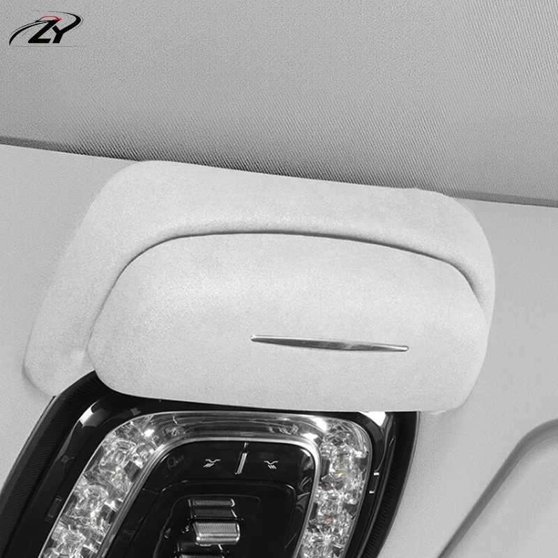 For ZEEKR 8X 2026 2027 Car-mounted Eyeglass Case Sunglasses Storage Clip Suede-covered Eyeglass Frame Interior Accessories