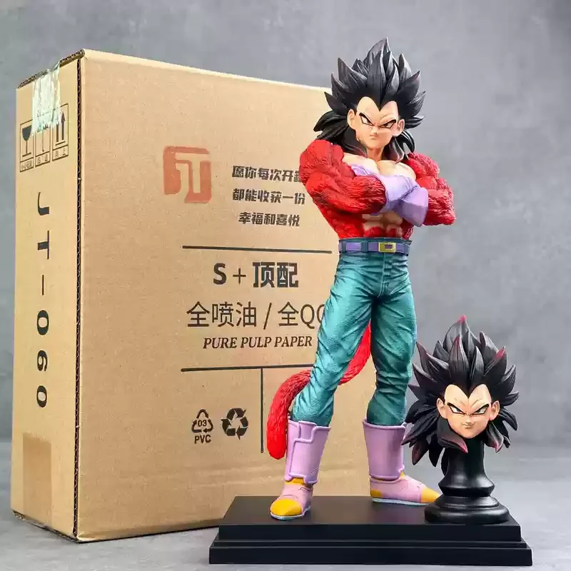 

New Jt Anime Dragon Ball Figure Super Saiyan 4 Vegeta Statue Pvc Collection Model Toys Desktop Decoration Figurine Gift 30cm