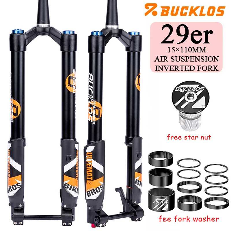 

BUCKLOS DH Bike Fork 29in Air Suspension Down Hill Bicycle Fork 15*110mm Mountain Bike Forks for ENDURO E-Bike MTB