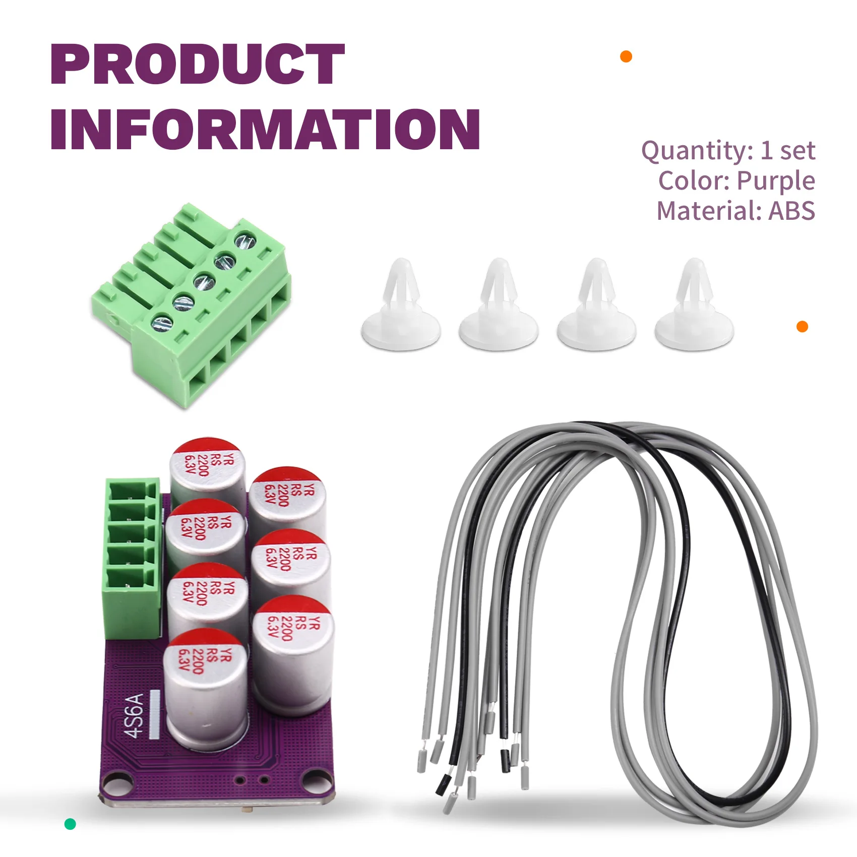 

CQMF-Active Battery Balancing Board Lifepo4 Battery Energy 4S 6A Transfer Equalization Capacitor