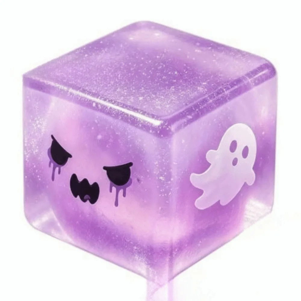 Slow Rising Squishy Cube Spooky Design Slow Rebound Stress Relief Toy Squeeze Toy Horror Style Slow Rising Squishy Stress Relief