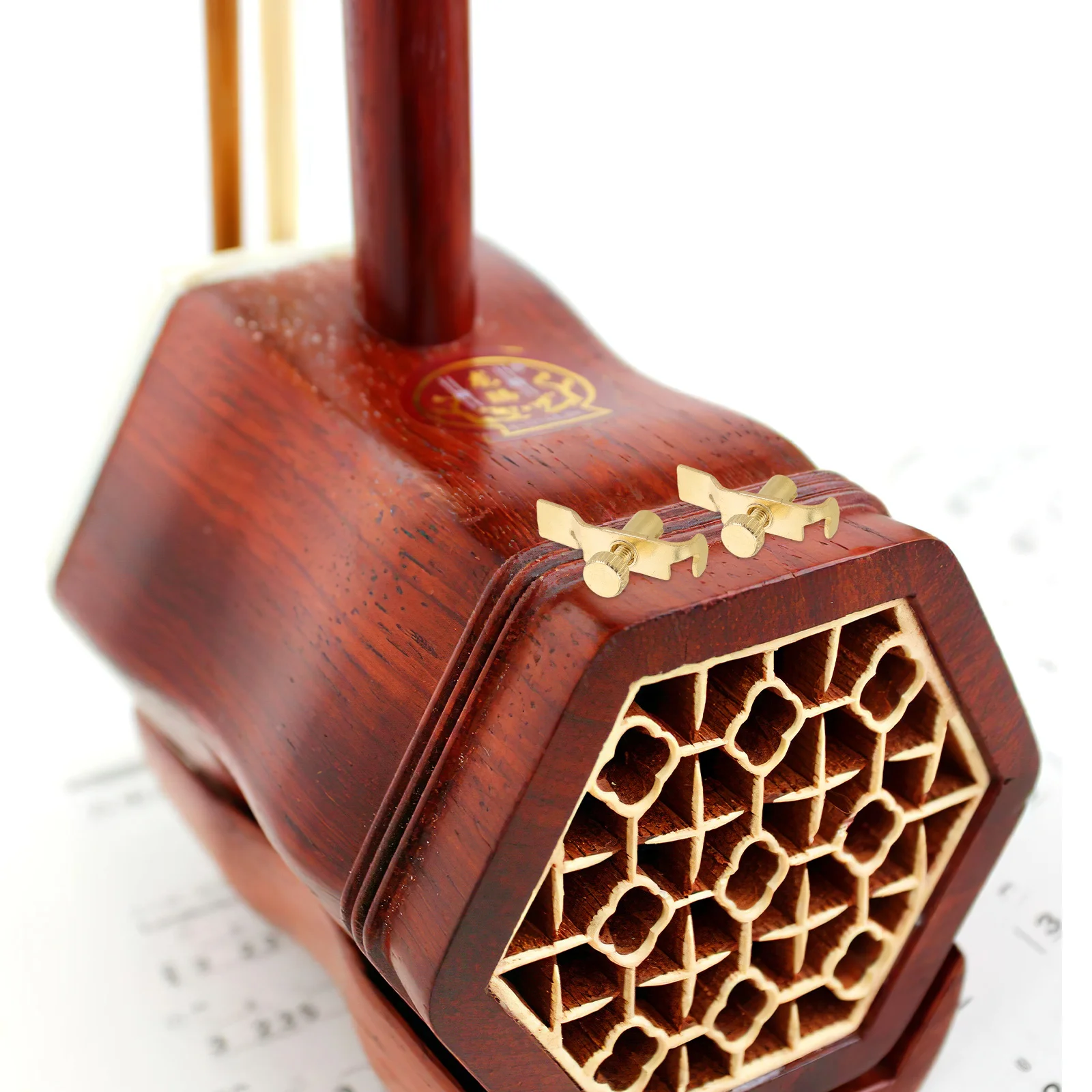 

2 Pcs Golden Erhu Tuners for Stringed Instrument Tuning Accessories Parts Chinese Violin