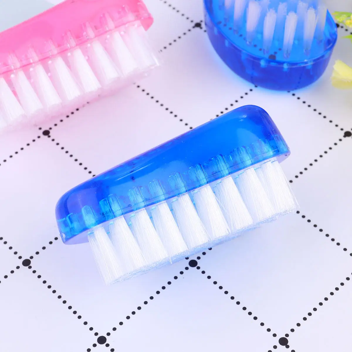 4Pcs Goat Horn Nail Brush for Nail Art Easy to Use Lightweight Convenient Storage Simple Design Professional Home Manicures