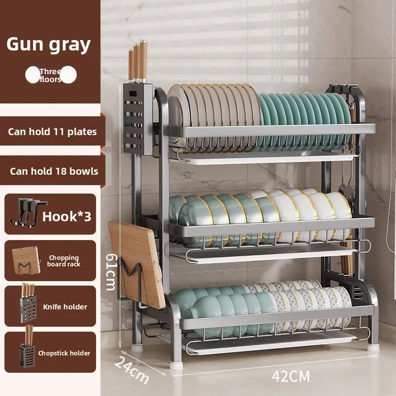 

Durable Kitchen Shelf Dish Storage Rack Dish Drain Rack Household Multifunctional Rack