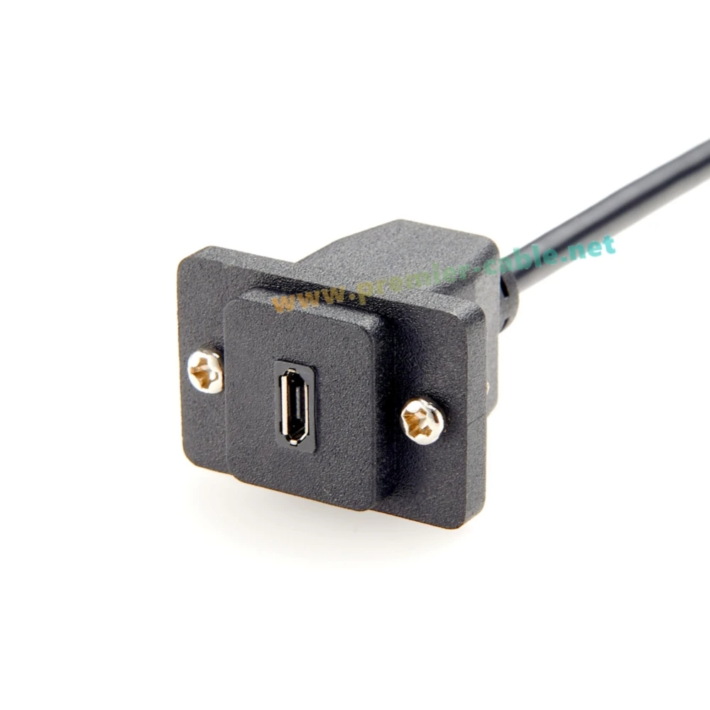 Винтовой удлинительный кабель Micro USB для крепления на панели Кабель-переходник Micro USB «папа-мама» XLR Кабель Feedthru для шасси для Raspberry Pi