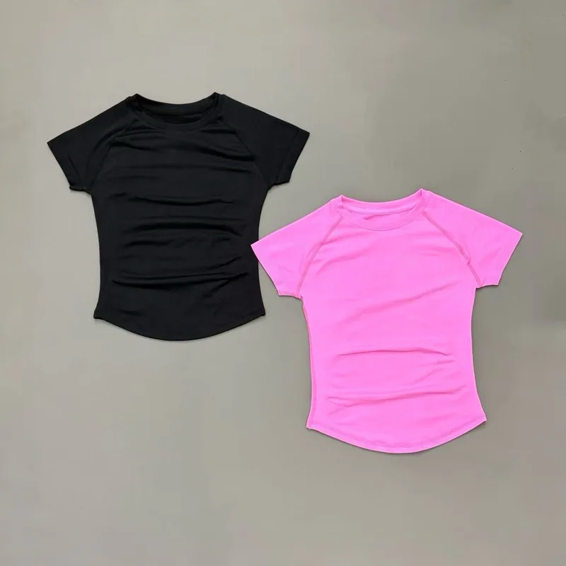 Women Sports T-Shirt Round Neck Short Sleeve Breathable Stretchy Tops Gym Fitness Yoga Running Workout Casual Athletic Shirts image 5