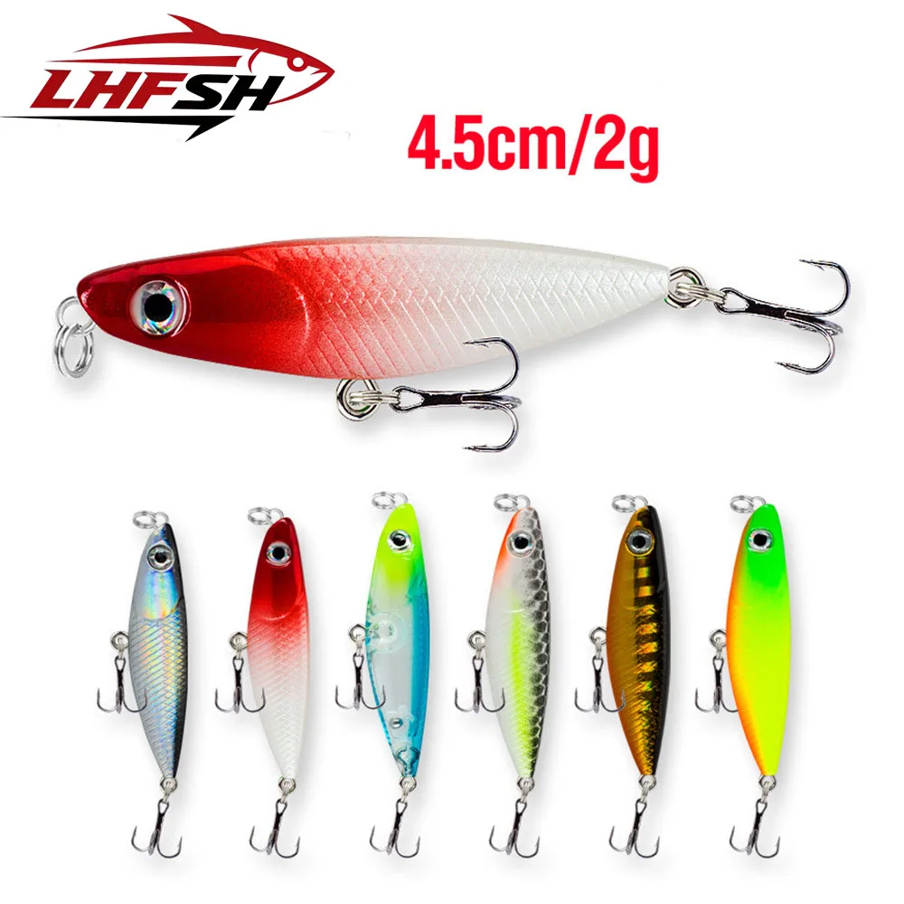 LHFSH 4.5cm 2g Micro Topwater Floating Pencil Lure Long Cast Artificial Bait Wobblers For Bass Pike Freshwater Saltwater Fishing