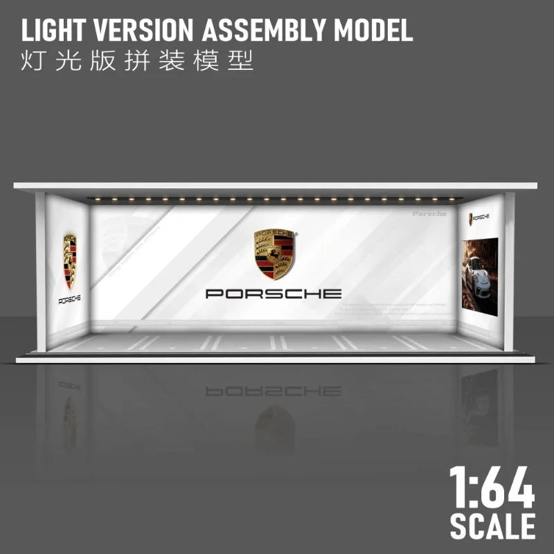 عجلات ساخنة مصغرة 1/64 مقياس موقف للسيارات نموذج محاكاة المشهد عرض مضيئة بولي كلوريد الفينيل عرض موقف جمع اللعب الصبي