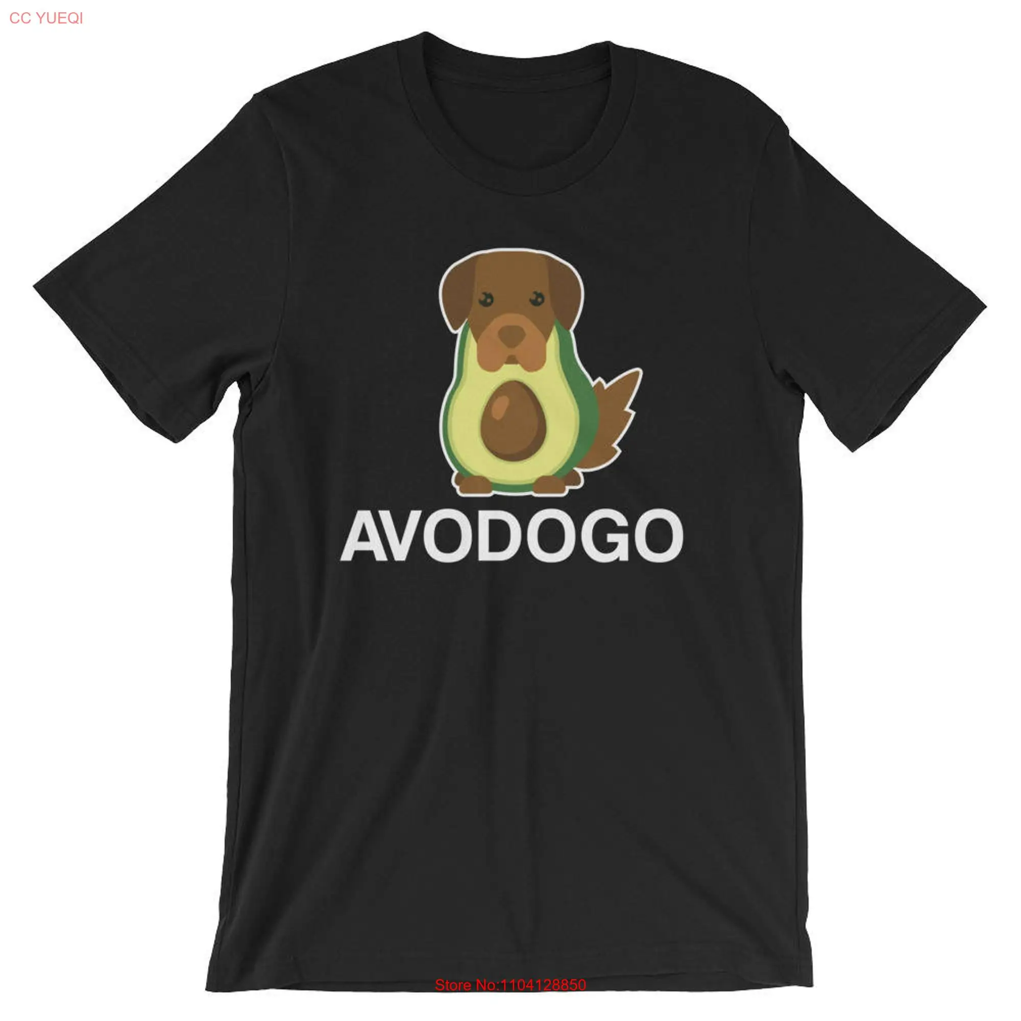 Avodogo Funny Dog Avocado T Shirt long or short sleeves