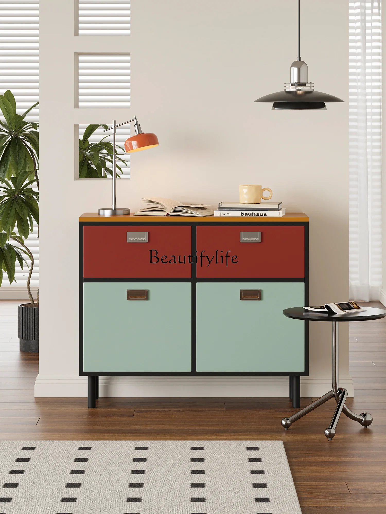 LXModern contrasting color chest small apartment household multi-scene decorative storage cabinetSSS