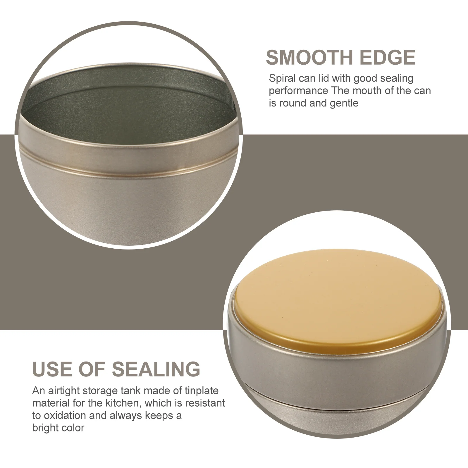 

4pcs Tea Canister Tinplate Airtight Storage Jar Kitchen Coffee Sugar Compact Sealed Container Household Reusable Organizer