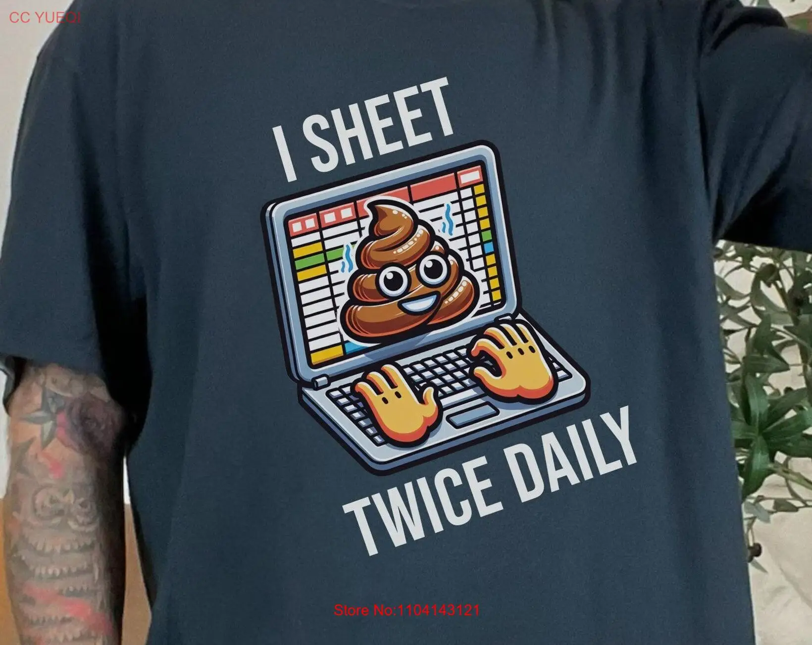

I Sheet Twice Daily Funny Spreadsheet PREMIUM UNISEX T Shirt for Accountants CPAs Data Analyst Researcher Bookkeeper