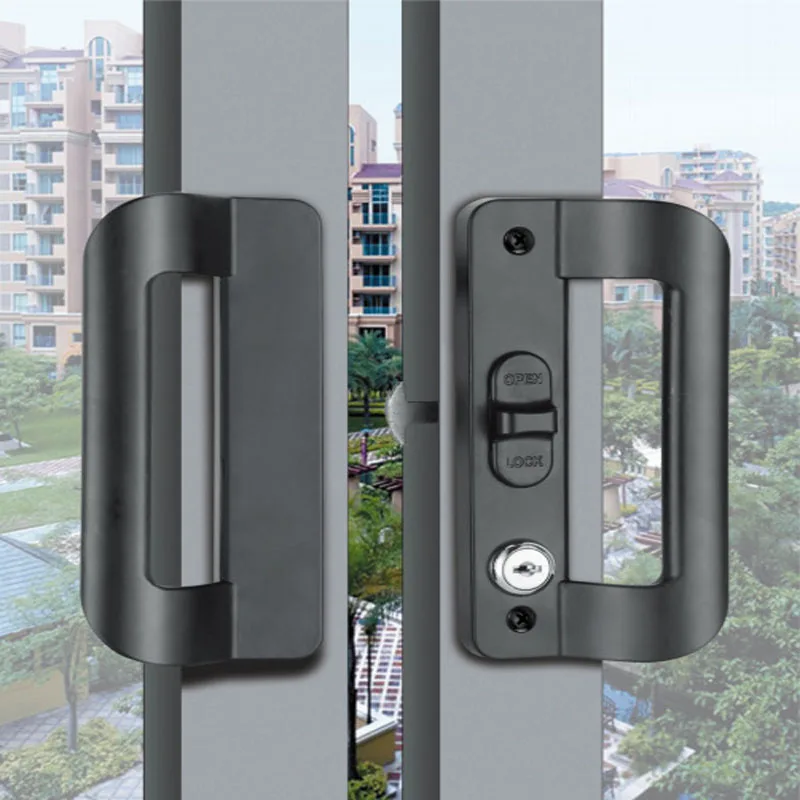 

Luxury Gate Latch Locks Large Sliding Door Lock Wardrobe Kitchen Partition Palcony Glass Sliding Door Handle Lock With