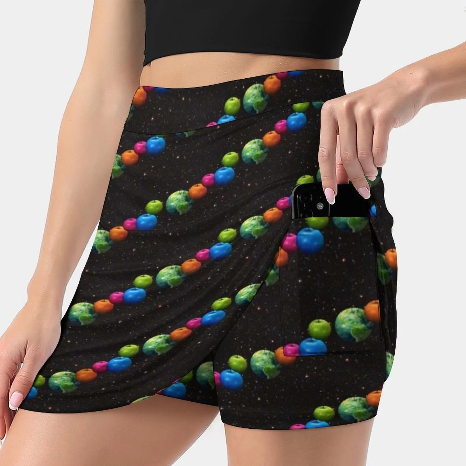 System Skirts Woman Fashion 2022 Pant Skirt Mini Skirts Office Short Skirt Minimal Minimalist Moon Space Earth Sun Pop Art Pop