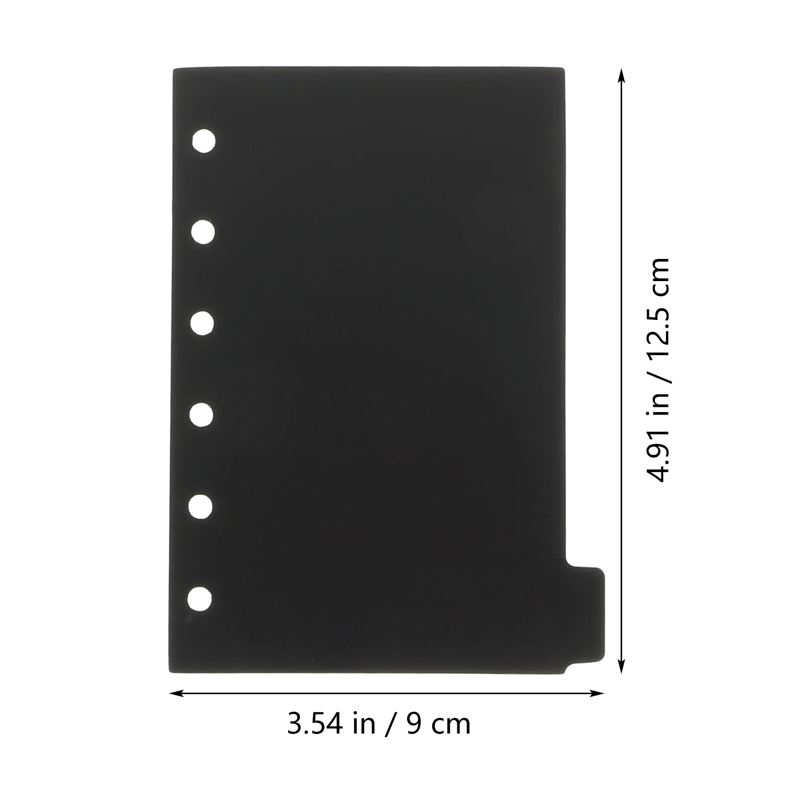 6 Sheets Label Inner Page Divider of Handbook Binder Rings Dividers for Folder Separator 1720X1050X010CM Parts Black Office