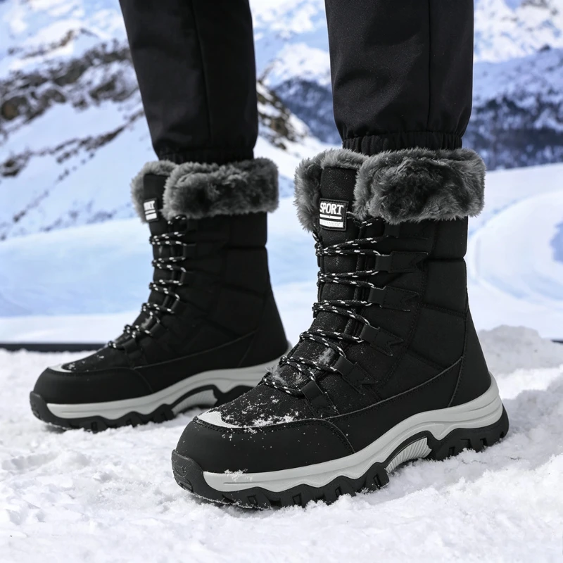 Hiking Boot Waterproof - Women's Winter Snow Boots Warm Fleece