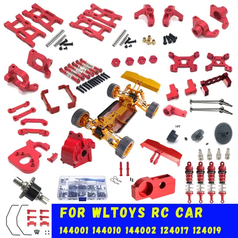 WLtoys 1/14 144001 144010 144002 1/12 124017 124019 124018 124010 RC 자동차 금속 업그레이드 부품 리퍼브 Collecti