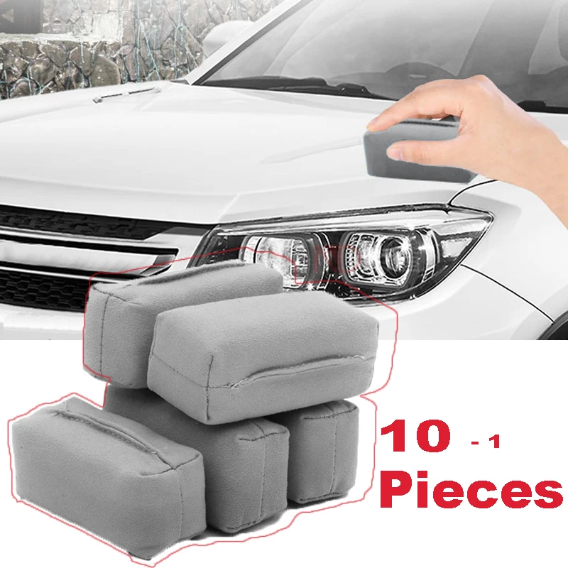 1-10pcs Polishes Suede Applicator Car Coating Sponges Automobile Detailing Applicator Car Polish Sponges Tools Auto Accessories