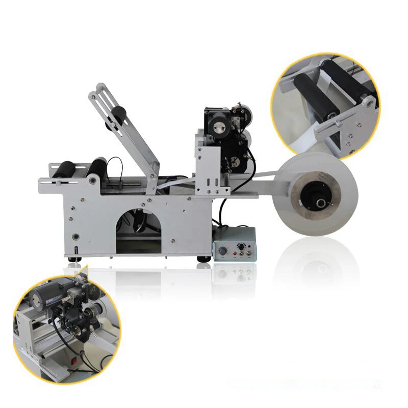 Semi-auto Round Bottle Stickers Packaging Labeling Machine Custom Private Label Applicator 110V / 220V