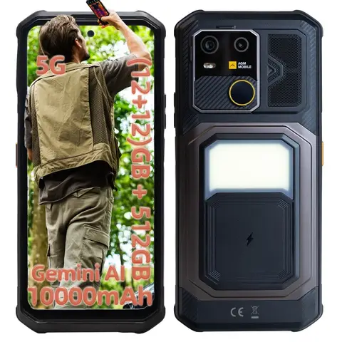 AGM G3 5G Rugged Phone Up to 24GB (12+12) RAM 512GB 10000mAh Battery Built-in Camping Light 6.72" 120Hz Display IP68  Smartphone