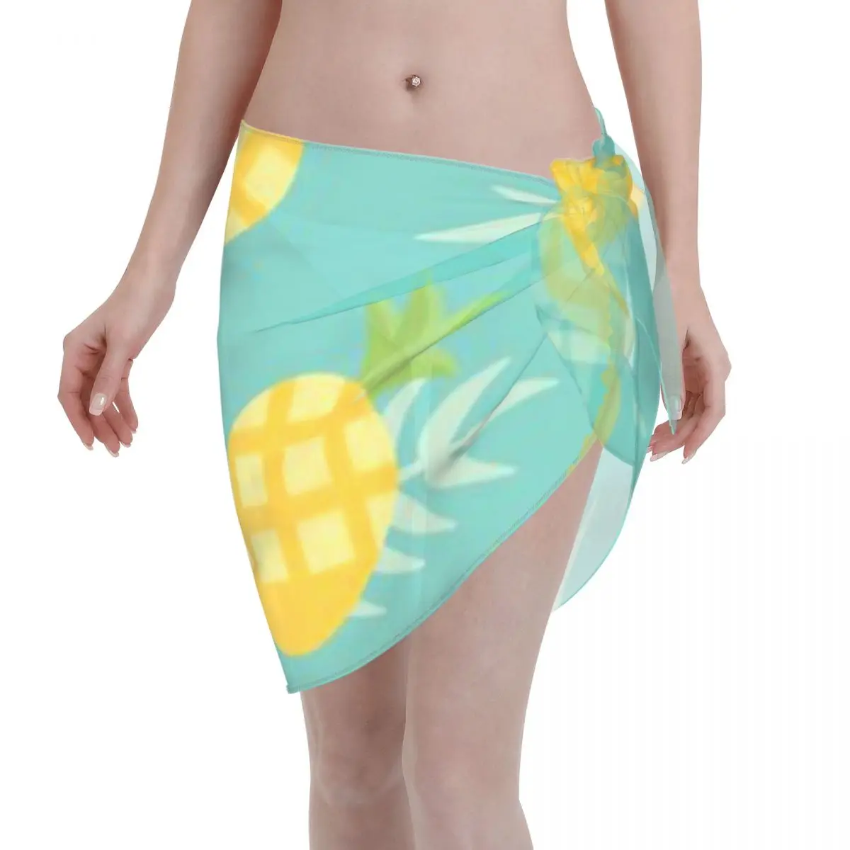 Promotion Tropical Muumuu Pineapples Women's Beach Wrap SkirtBeach Road Trip Beach Layering Wrap