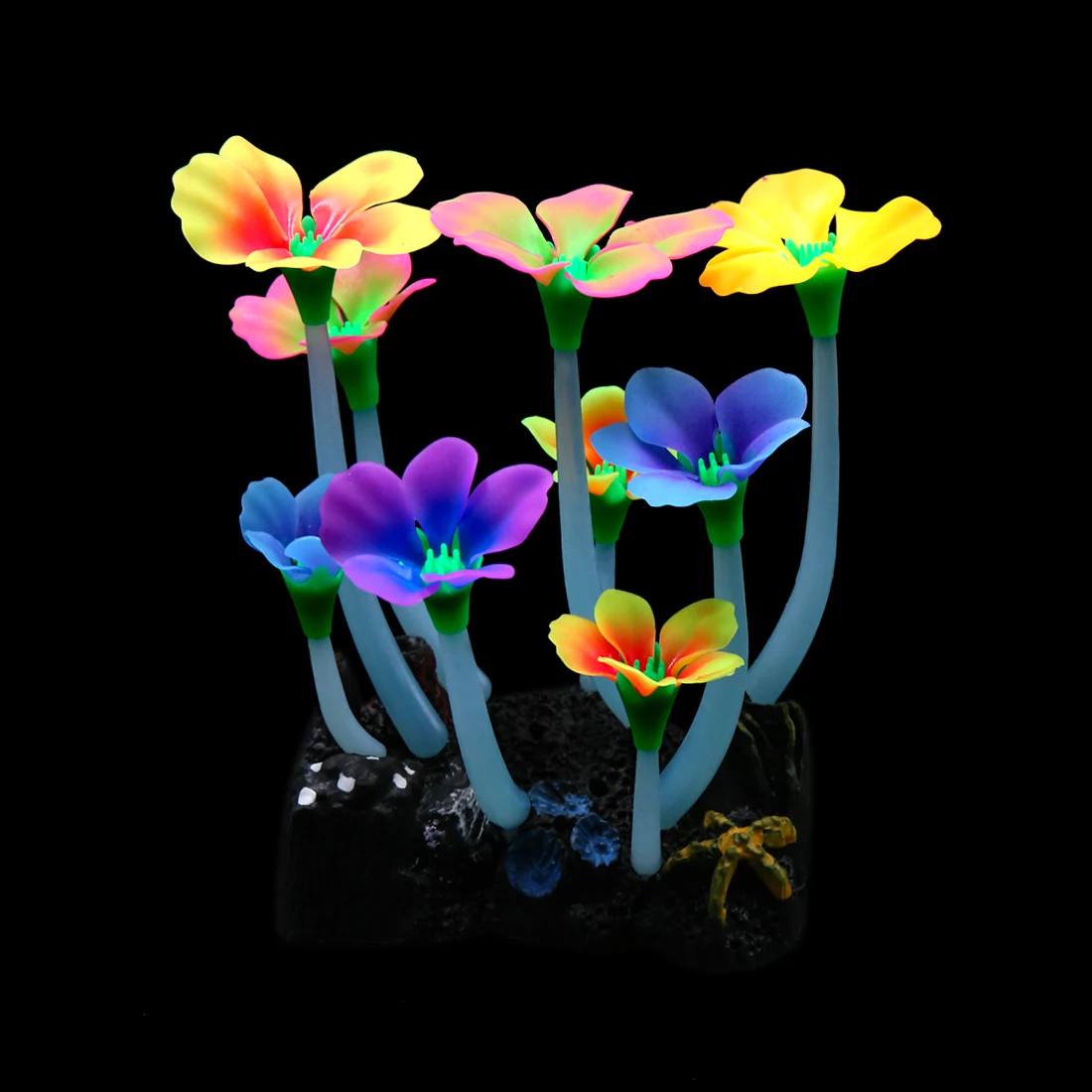 UXCELL Plastic Luminous Plants Glowing Artificial Simulation Coral Aquarium Decoration Underwater Ornament Fish Tank Accessories