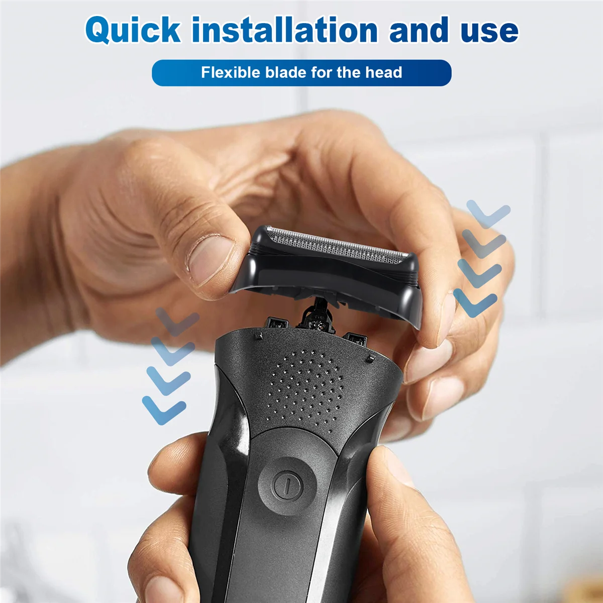 2Pcs 21B Shaver Replacement Head for Braun Serie 3 Electric Razors 301S,310S,320S,330S,340S,360S,3010S,3020S,3030S,3040