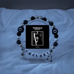 Handmade on the Weeknd Inspired Beaded Bracelet | Black Style|Y2k