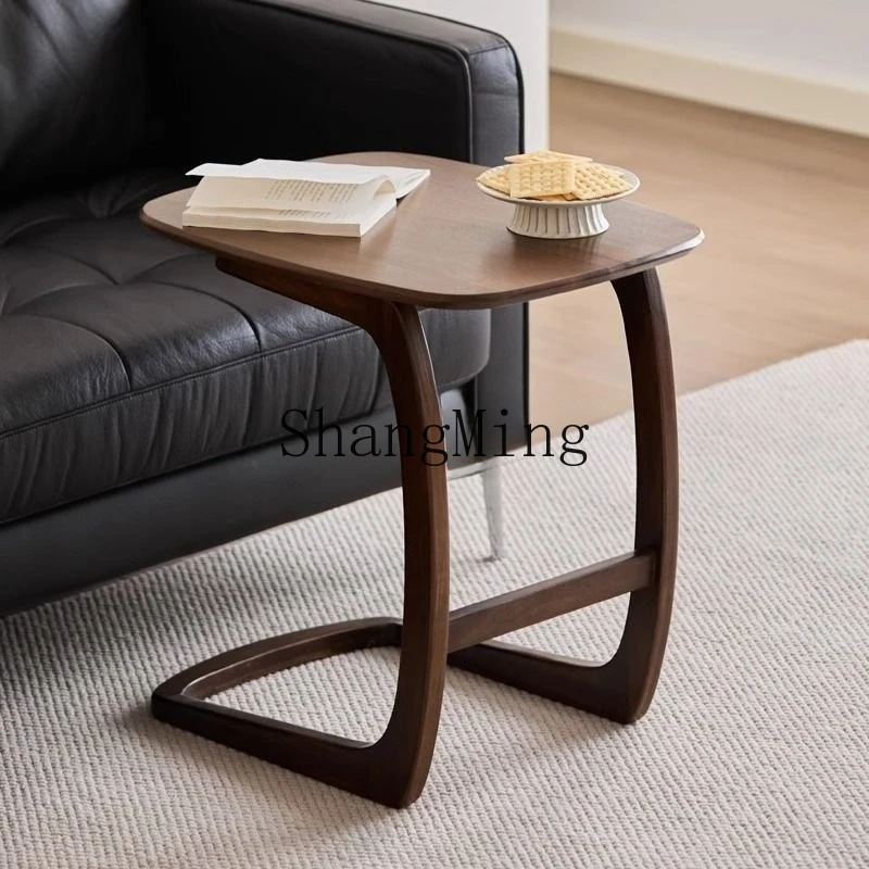 

FG small coffee table black walnut corner few solid wood sofa side few living room balcony small apartment bedside table