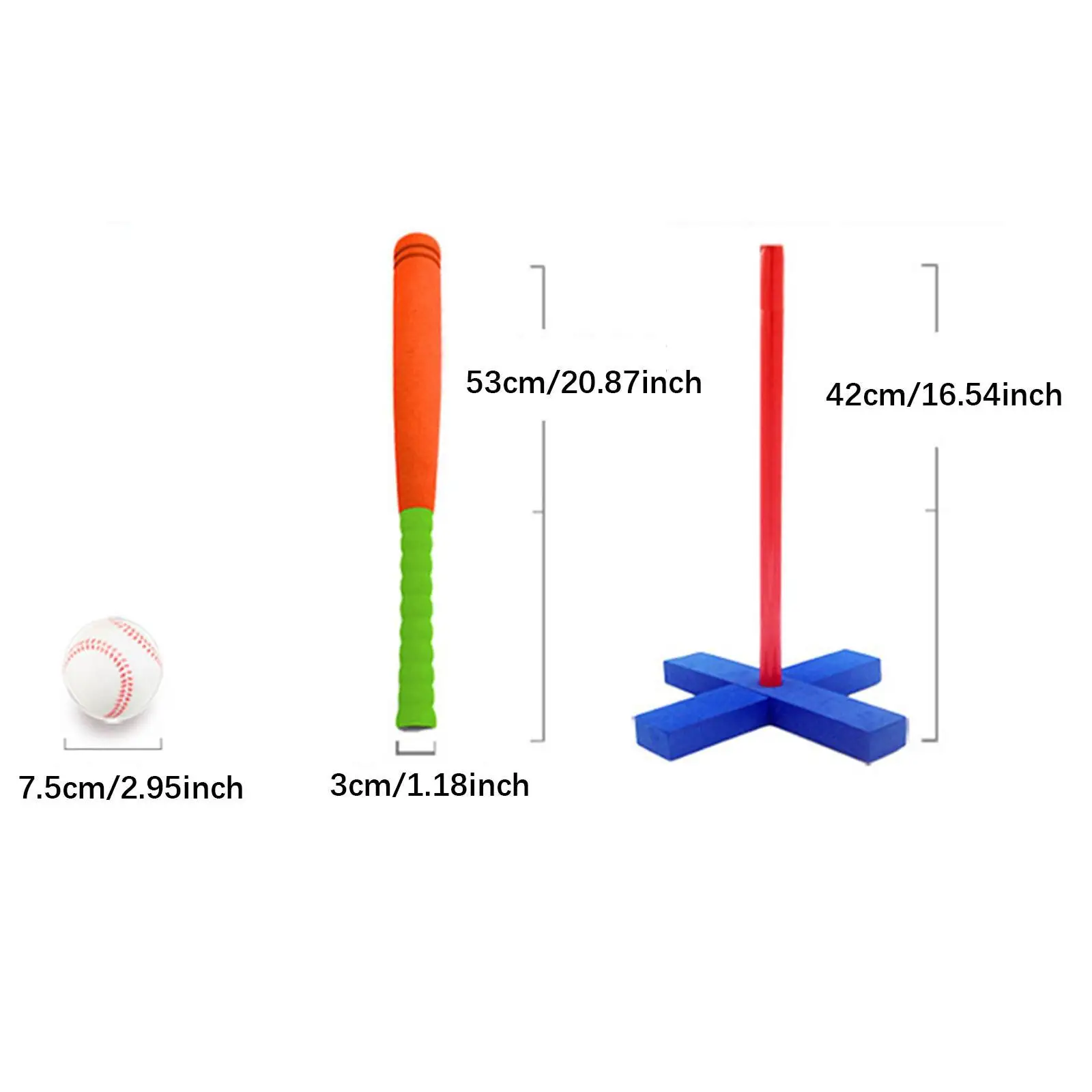 Juego de bate de béisbol para niños, juego de bate de Softbol con pelota en T, juguete interactivo antideslizante