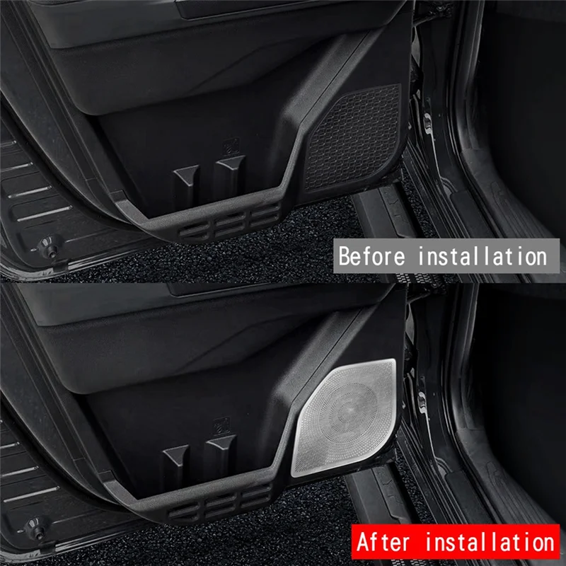 

Car Stainless Steel Door Sound Speaker Horn Panel Trims Audio Loudspeaker Cover For TOYOTA TACOMA 2024