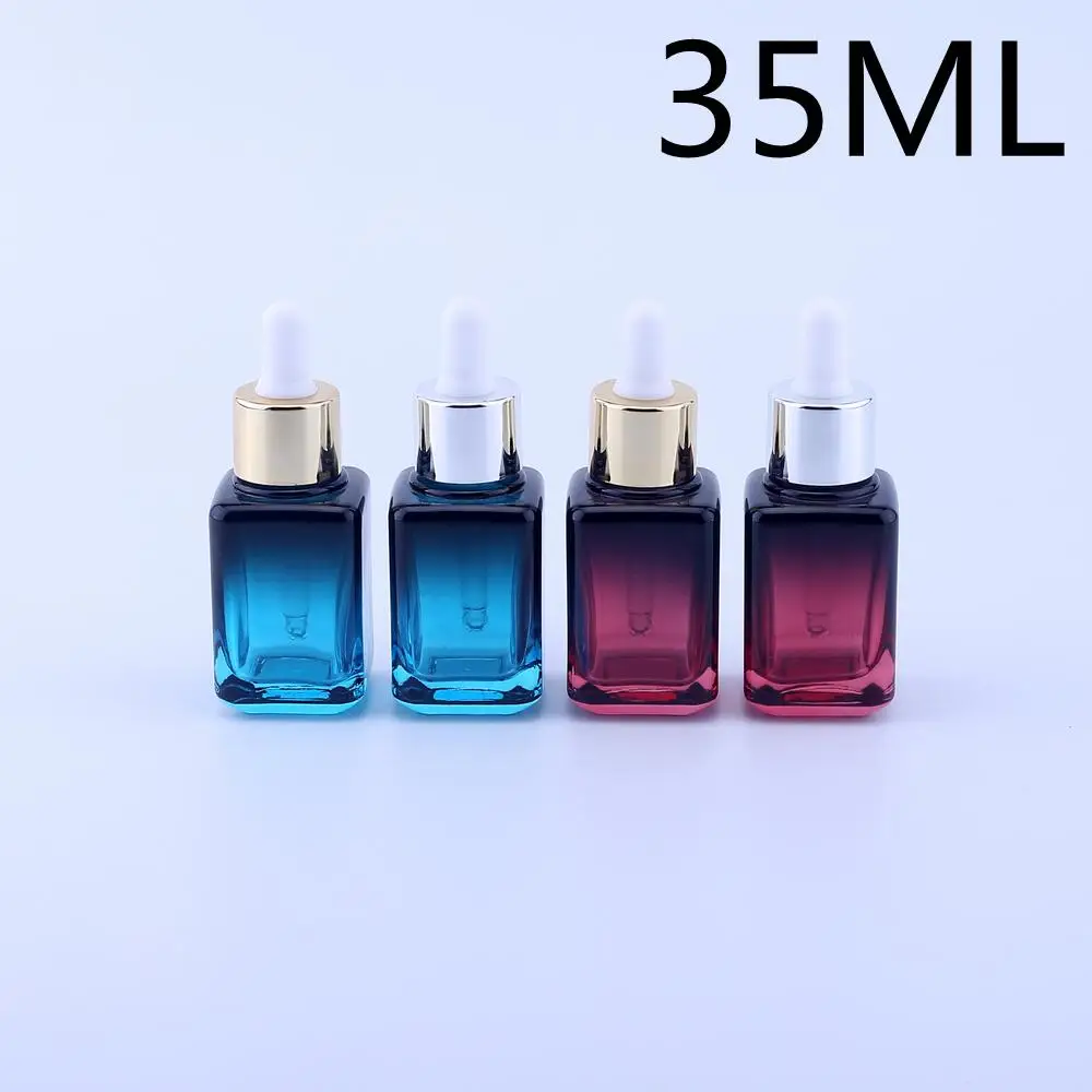 5PCS 35Ml di Spessore Bottiglia Contagocce di Vetro Botella Cristal Vuoto Contenitore di Imballaggio Cosmetico Fiale Bottiglie di Olio Essenziale