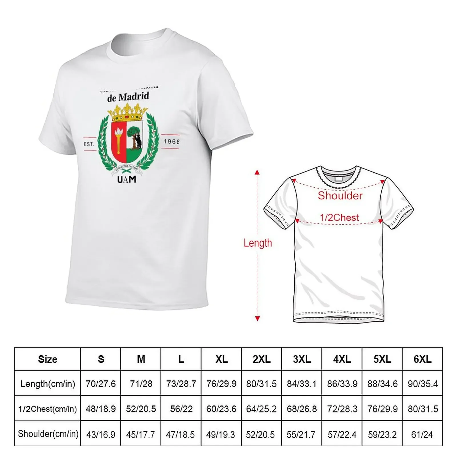 The Autonomous University of Madrid T-Shirt anime stuff plus size clothes anime shirts men