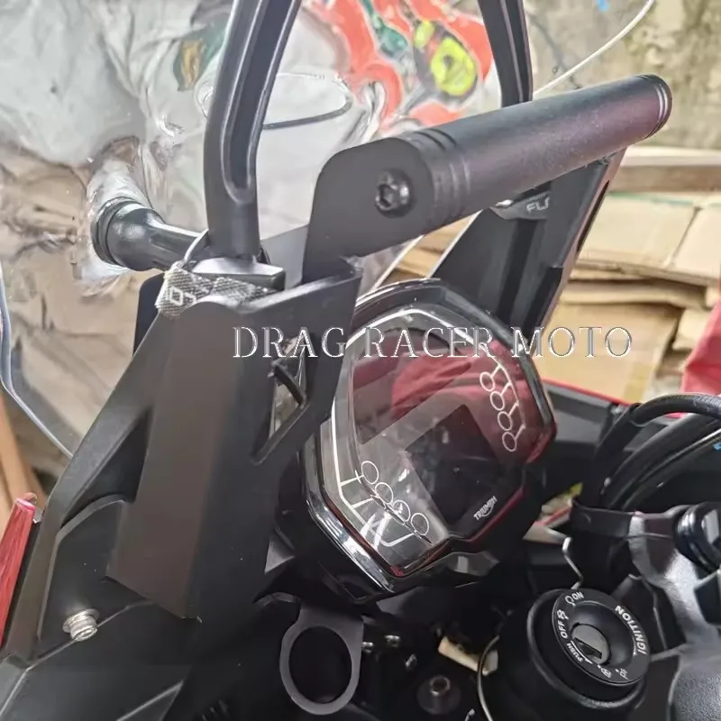حامل هاتف للدراجات النارية لـ Tiger Sport 660 تمديد المقود نظام تحديد المواقع والملاحة دعم مكافحة الاهتزاز قوس العارضة 2022-2025