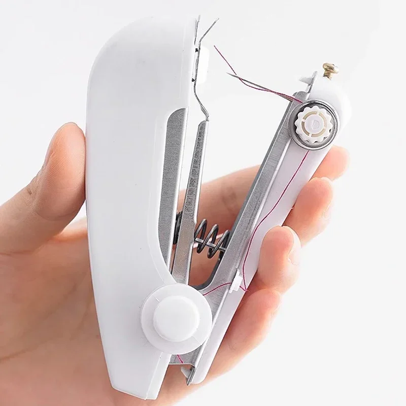Máquina de Costura Manual Portátil Mini Sem Fio, Útil para DIY, Roupas Domésticas, Couro, Ferramentas Manuais e Acessórios