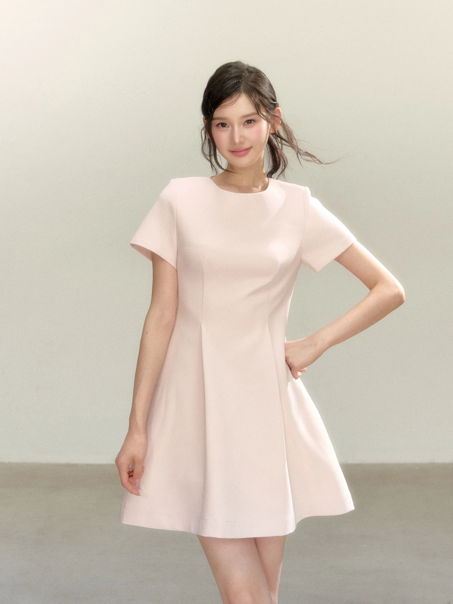 

OBGD Korean Sle Svel Dr Waist Cinched New Design Hepburn Sle A-Line Skirt Women Summer Faion Dr