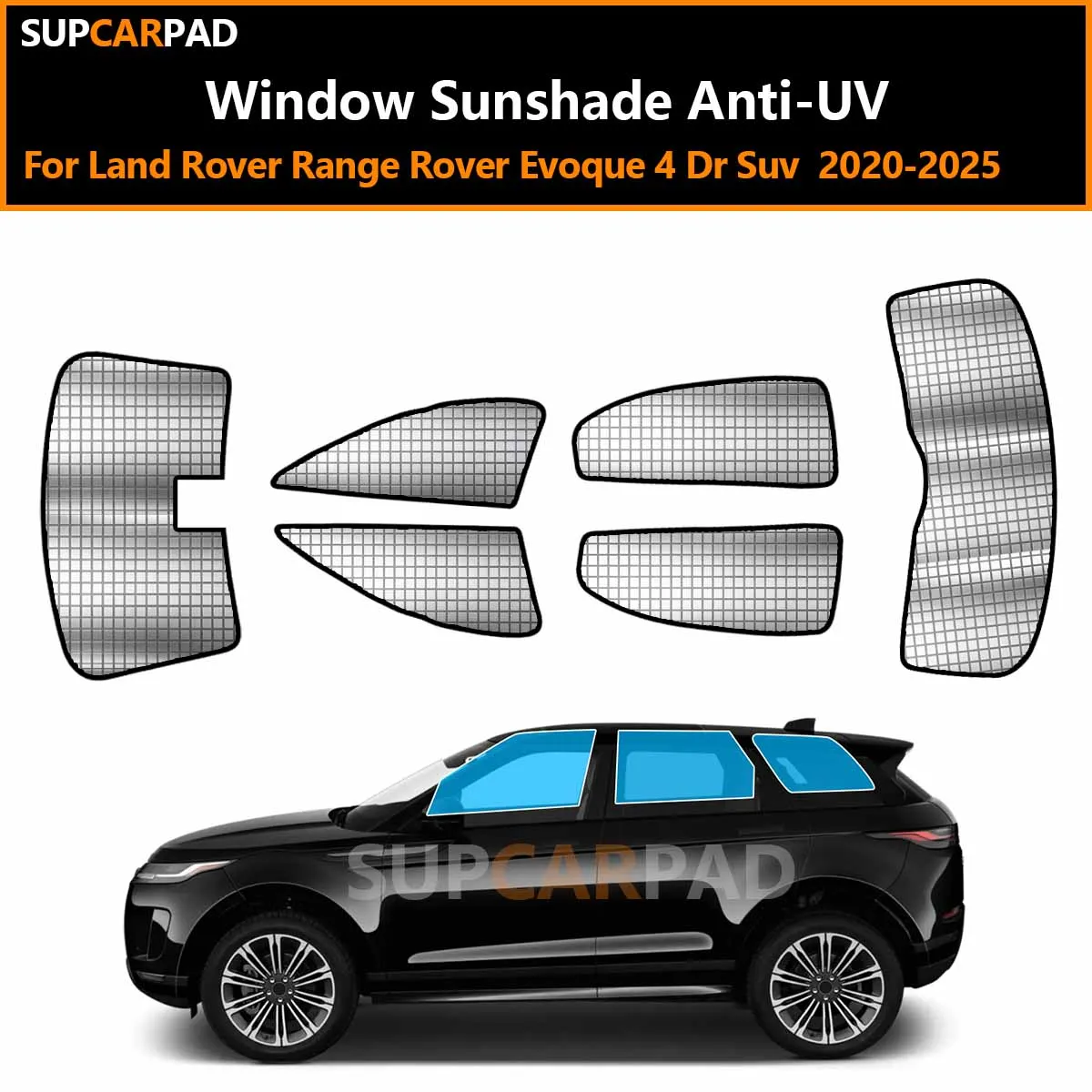 

For Land Rover Range Rover Evoque 4 Dr Suv 2020-2025 Custom Car Window Sunshade Anti-UV Car Sun Window Visors Sunshade Covers A