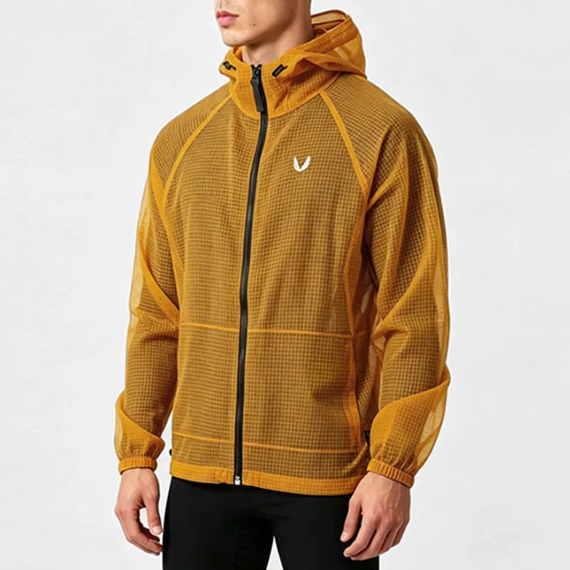 Outdoor-Sport UV-Schutzjacke für Herren, Wander-, Camping-, Reit-, Angel- und Jagdbekleidung, Sommer-Sonnenschutzjacke mit Kapuze