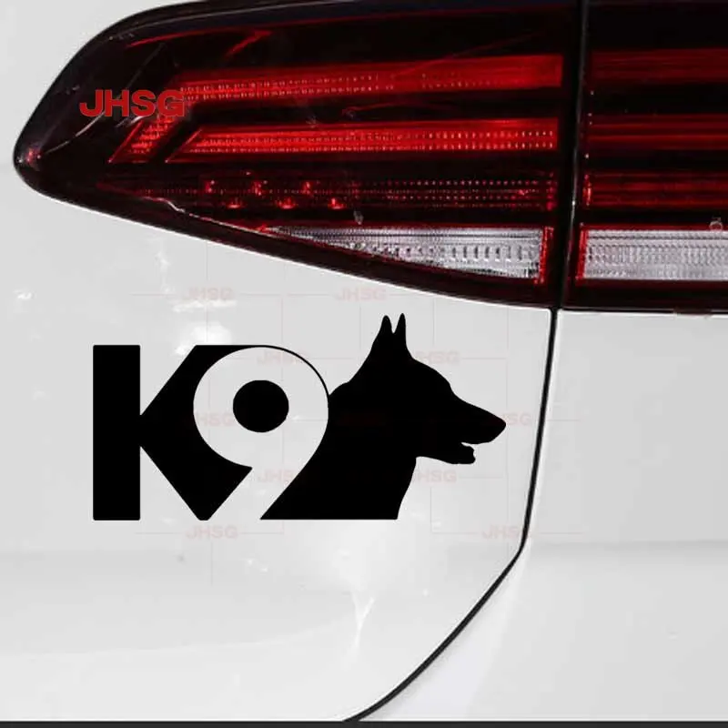 K9 Hund Auto Styling Vinyl Aufkleber Auto Aufkleber und Aufkleber Auto Dekoration Werkzeug Schwarz/weiß für Alle Arten von fahrzeuge